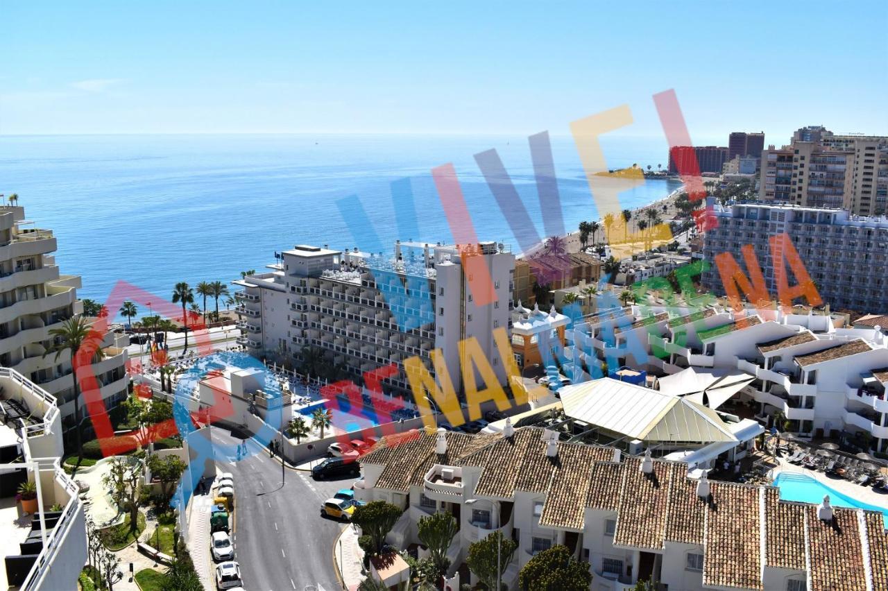 Vive Benal Beach 423, Primera Linea De Playa, Parque Acuatico Benalmádena Kültér fotó